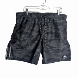 Fox Racing Board Shorts Mens 38 Black Camo Swim Trunks City Surf Club 8" Inseam
